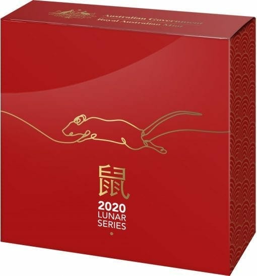 2020 $5 Lunar Year of the Rat 1oz .999 Silver Proof Domed Coin 5