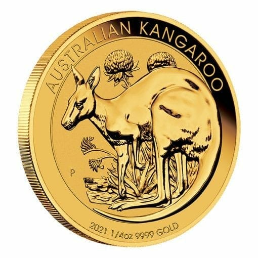 2021 Australian Kangaroo 1/4oz .9999 Gold Bullion Coin 2