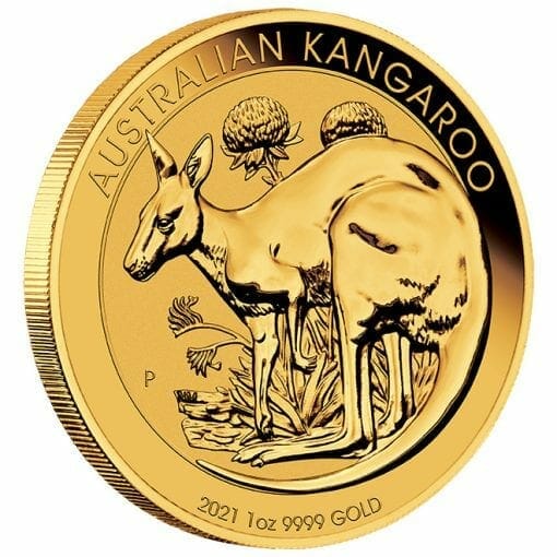 2021 Australian Kangaroo 1oz .9999 Gold Bullion Coin 2