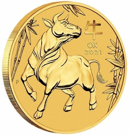 2021 Year of the Ox 1/20oz .9999 Gold Bullion Coin – Lunar Series III 2