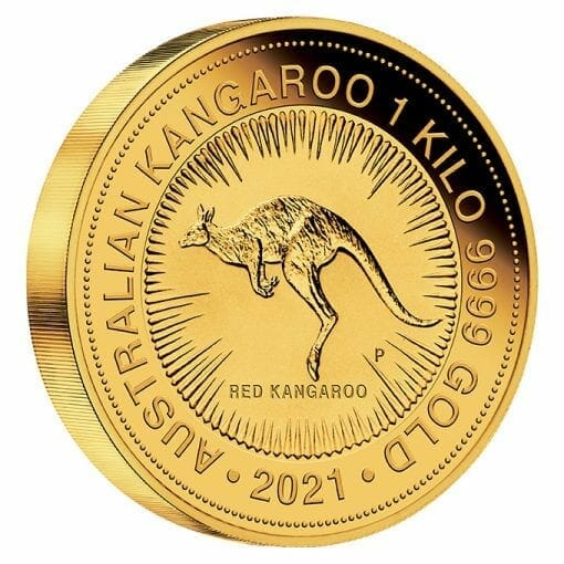 2021 Australian Kangaroo 1kg .9999 Gold Bullion Coin - 1 Kilo 2