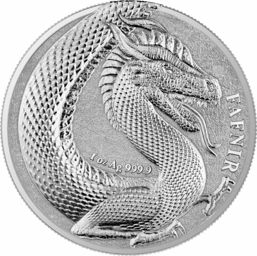 2020 Germania Beasts - Fafnir 1oz .9999 Silver Bullion 2 Coin Set in Capsule 2