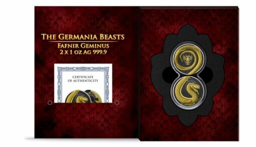2020 Germania Beasts – Fafnir Geminus 1oz .9999 Silver 2 Coin Set 11