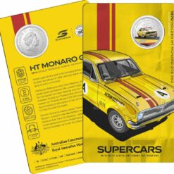 2020 50c 1970 Holden HT Monaro GTS 350 - 60 Years of Supercars Coloured Coin in Card 5