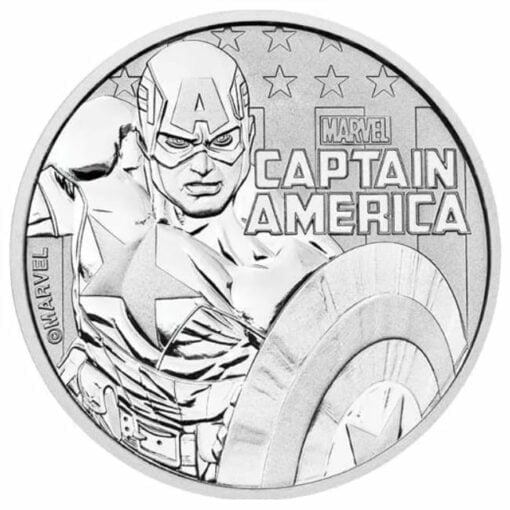 2019 Marvel Series - Captain America - 1oz .9999 Silver Bullion Coin 1