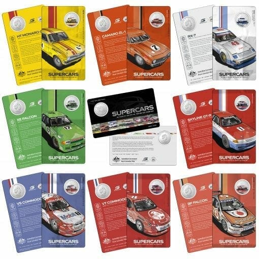 2020 50c Supercars - 60 Years of Touring Car Champions 9 Coin Set 3