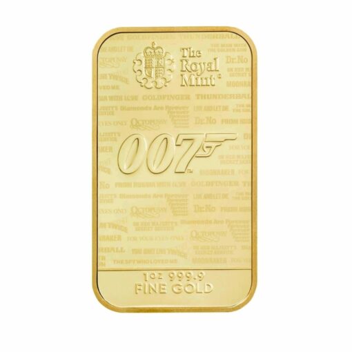 2020 007 James Bond - No Time To Die 1oz .9999 Gold Bullion Bar 3