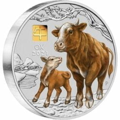 2021 Year of the Ox 1 Kilo Silver Coin with Gold Privy Mark – Lunar Series III 6