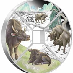 2021 Year of the Ox Quadrant 1oz .9999 Silver Proof Four Coin Set 8