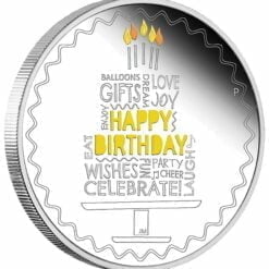 2021 Happy Birthday 1oz .9999 Silver Proof Coloured Coin in Card 7