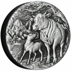 2021 Year of the Ox 2oz .9999 Silver Antiqued Coin - Lunar Series III 6