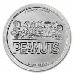2020 Peanuts 70th Anniversary with Charlie Brown 1oz .999 Silver Bullion Round 8