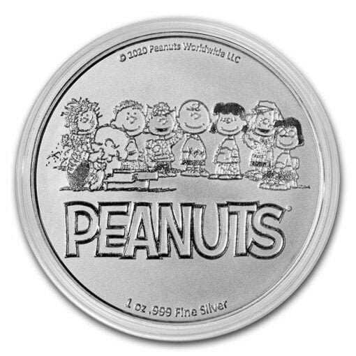 2020 Peanuts 70th Anniversary with Charlie Brown 1oz .999 Silver Bullion Round 4