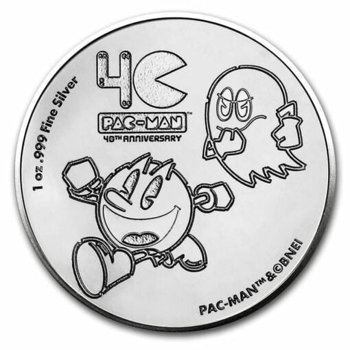 2020 PAC-MAN 40th Anniversary 1oz .999 Silver Bullion Coin 1