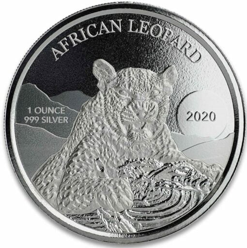 2020 Ghana African Leopard 1oz .999 Silver Bullion Coin 1