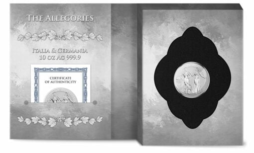 2020 The Allegories - Italia & Germania 10oz .9999 Silver Coin 4