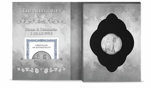 2020 The Allegories - Italia & Germania 5oz .9999 Silver Coin 4