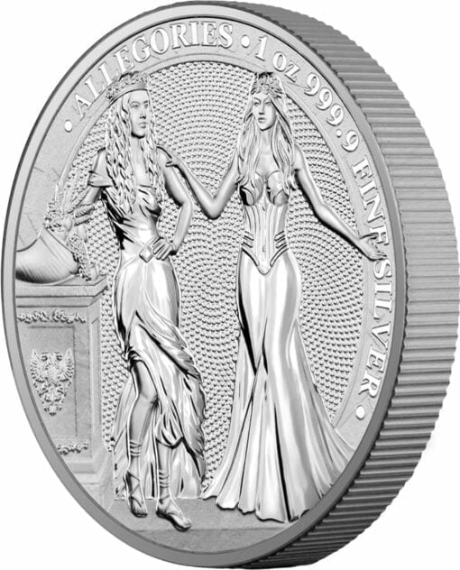 2020 The Allegories - Italia & Germania 1oz .9999 Silver Bullion Coin 2
