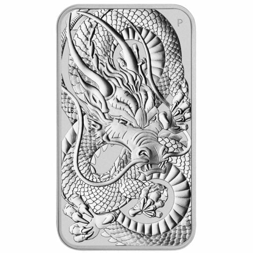 2021 dragon 1oz. 9999 silver bullion rectangular coin