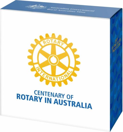 2021 $5 Centenary of Rotary Australia 1oz .999 Silver Proof Coin 5