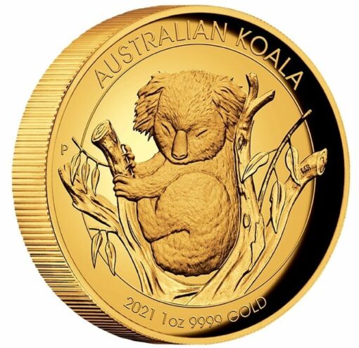 2021 Australian Koala 1oz .9999 Gold Proof High Relief Coin 2