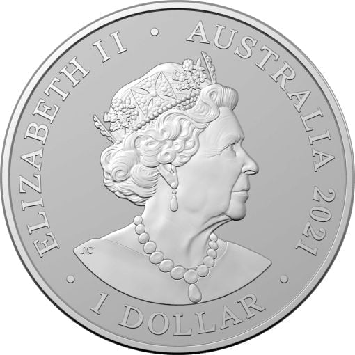 2021 $1 Australian Dolphin Series - Fraser's Dolphin 1oz .999 Silver Bullion Coin 2