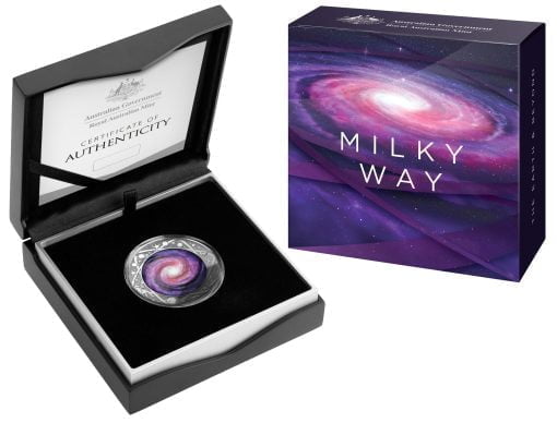 2021 $5 The Earth & Beyond - The Milky Way 1oz .999 Silver Proof Colour Domed Coin 4
