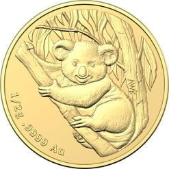 2021 $2 Mini Koala 1/2 gram 0.5g .9999 Gold Frosted Uncirculated Coin 6