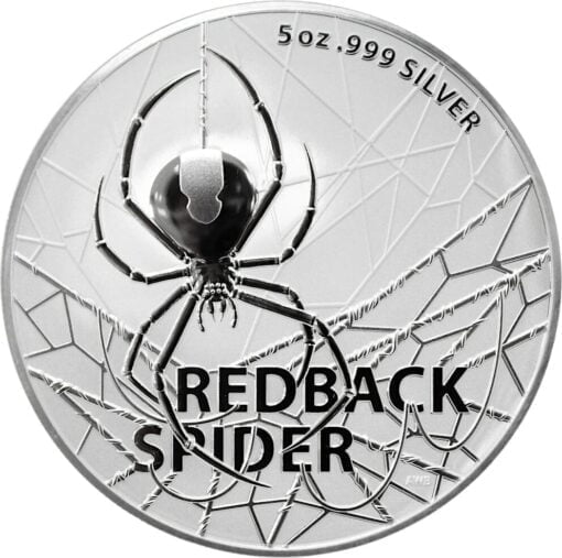 2021 Australia's Most Dangerous - Redback Spider 5oz .999 Silver Bullion Coin 1