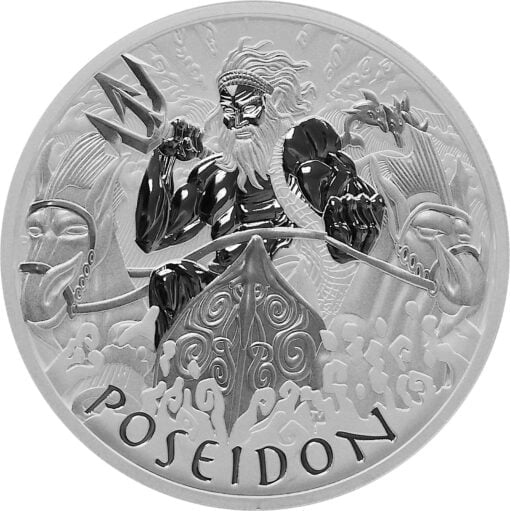 2021 Gods of Olympus - Poseidon 1oz .9999 Silver Bullion Coin 1