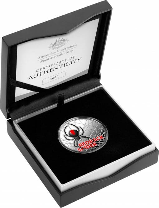 2021 Australia's Most Dangerous - Redback Spider 1oz .999 Silver Coloured Proof Coin 4