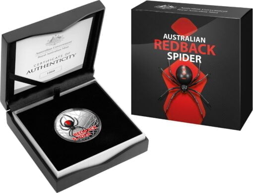 2021 Australia's Most Dangerous - Redback Spider 1oz .999 Silver Coloured Proof Coin 5