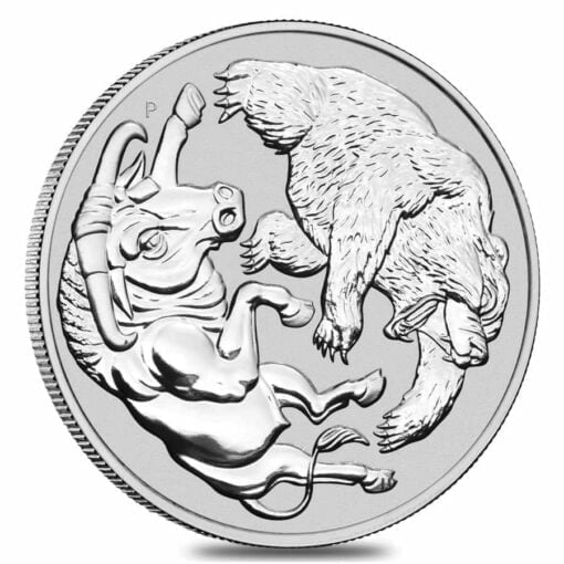 2020 Bull and Bear 1kg .9999 Silver Bullion Coin - 1 Kilo 2
