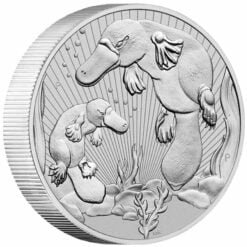 2021 Mother & Baby Platypus 2oz .9999 Silver Bullion Piedfort Coin 6