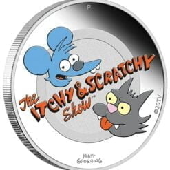 2021 The Simpsons - Itchy & Scratchy 1oz .9999 Silver Proof Coloured Coin 6