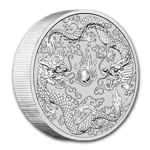 2021 Australia Double Dragon 10oz .9999 Silver Bullion Coin 2