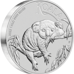 2022 Australian Koala 1kg .9999 Silver Bullion Coin – 1 Kilo On Edge