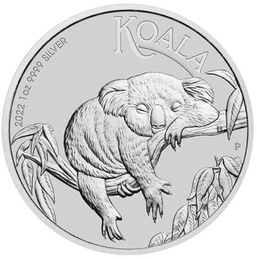 2022 australian koala 1oz. 9999 silver bullion coin front