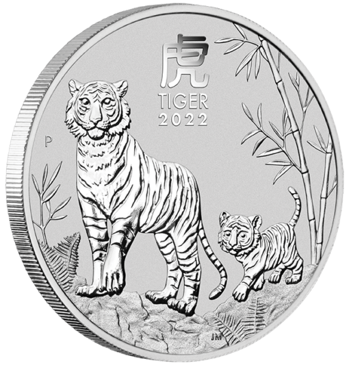 2022 year of the tiger 2oz .9999 silver bullion coin – lunar series iii