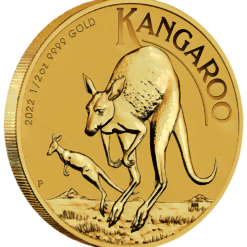 2022 australian kangaroo 1/2oz. 9999 gold bullion coin