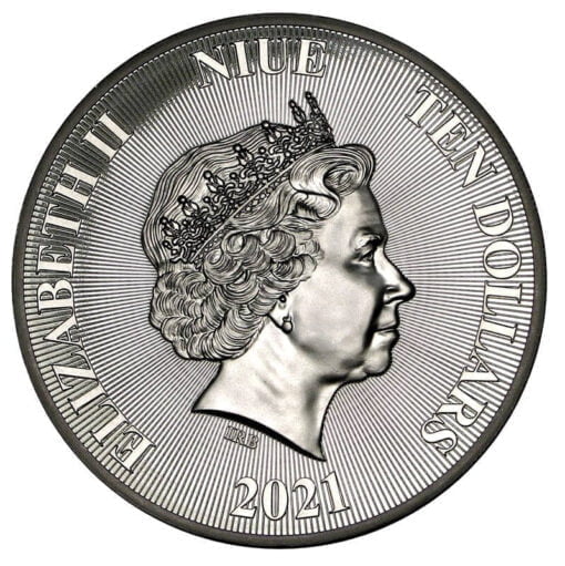 2021 Roaring Lion 5oz .9999 Silver High Relief Coin 3