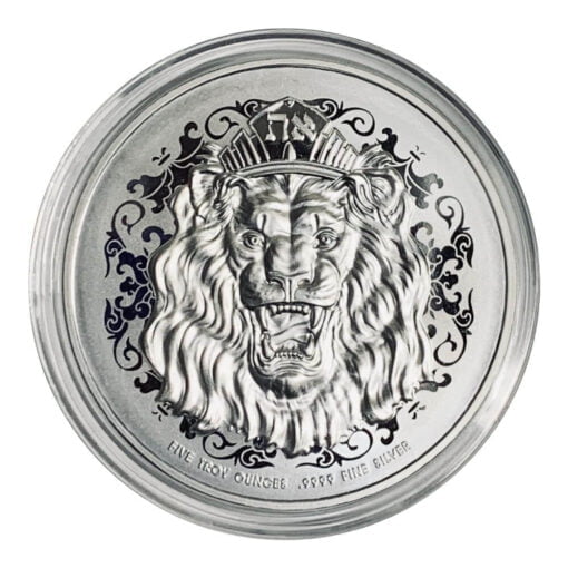 2021 Roaring Lion 5oz .9999 Silver High Relief Coin 4