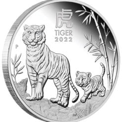 2022 year of the tiger 1/2oz. 9999 silver proof coin - lunar series iii