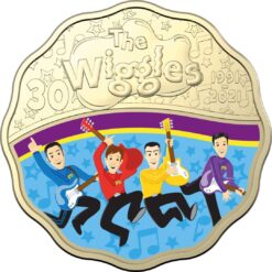 2021 30 Years of the Wiggles 30c Coloured Scalloped Two Coin Set - AlBr