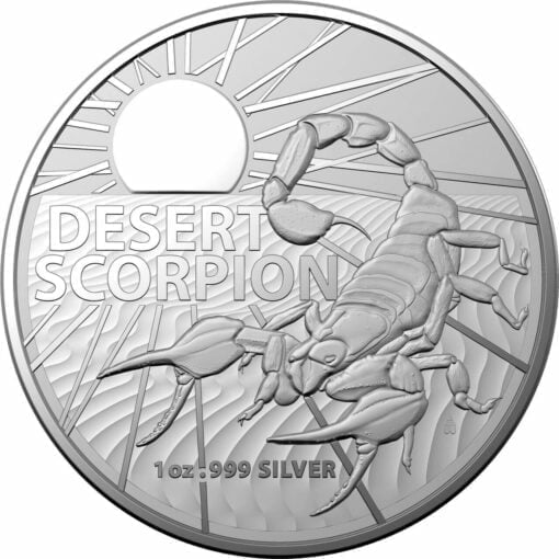 2022 australia’s most dangerous – desert scorpion 1oz. 999 silver bullion coin