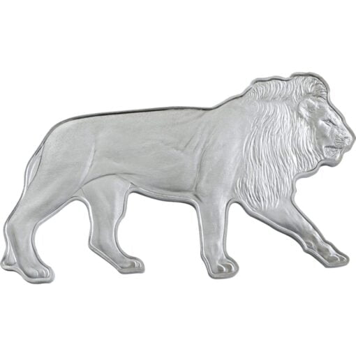 2021 Animals of Africa - Lion 1oz .9999 Silver Lion Shaped Coin