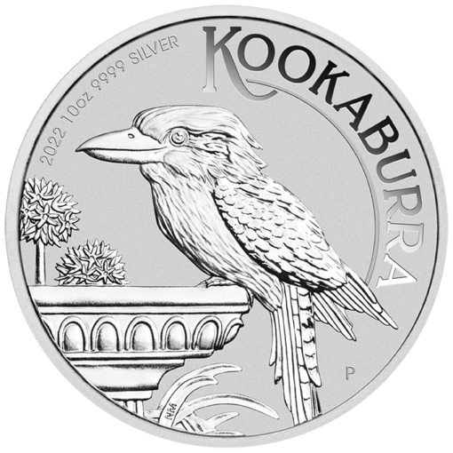 2022 australian kookaburra 10oz. 9999 silver bullion coin