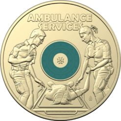 2021 $2 Australian Ambulance Services Coloured Coins in Mint Roll - AlBr