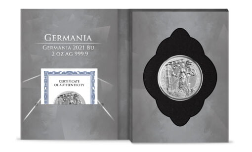 2021 germania 2oz. 9999 silver bullion coin