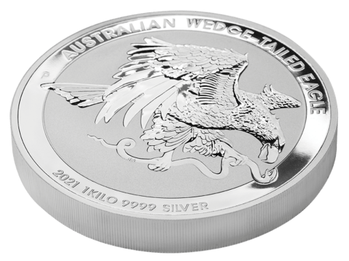 2021 australian wedge-tailed eagle 1kg .9999 silver incused coin - 1 kilo